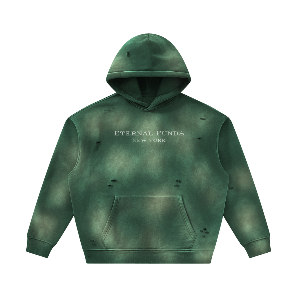 Luxe Sunfade Frayed Fleece Hoodie
