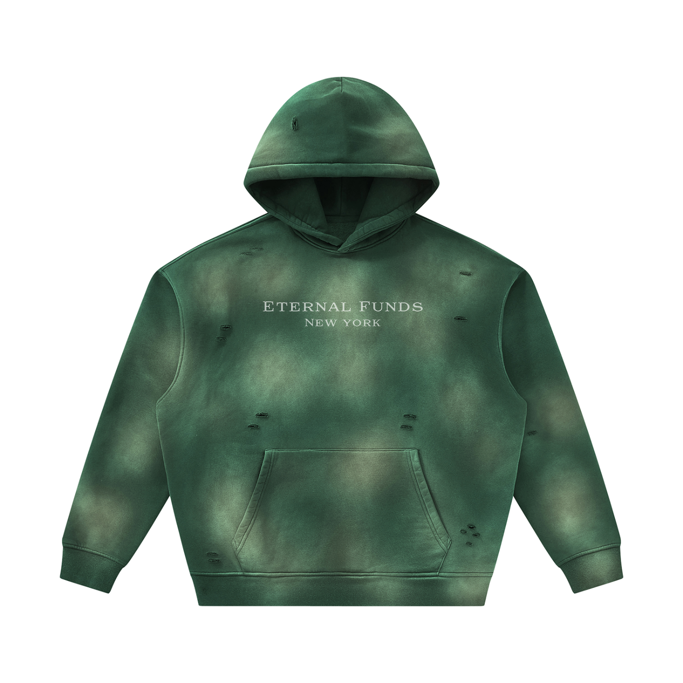 Luxe Sunfade Frayed Fleece Hoodie