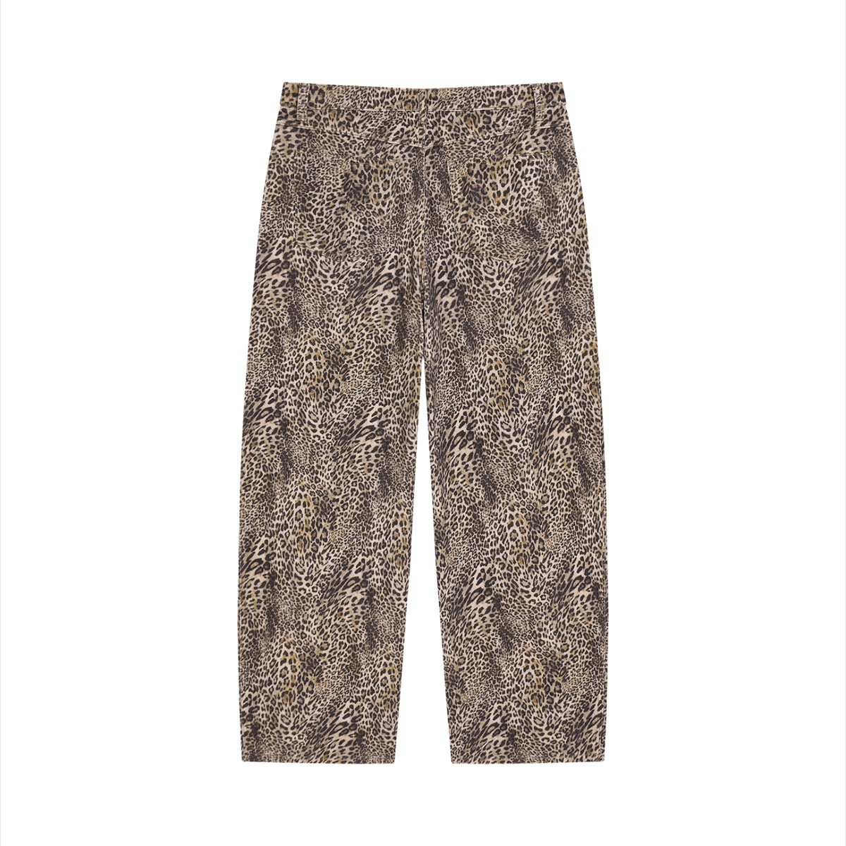 EF Hardy Vintage Wash Leopard Wide Leg Jeans