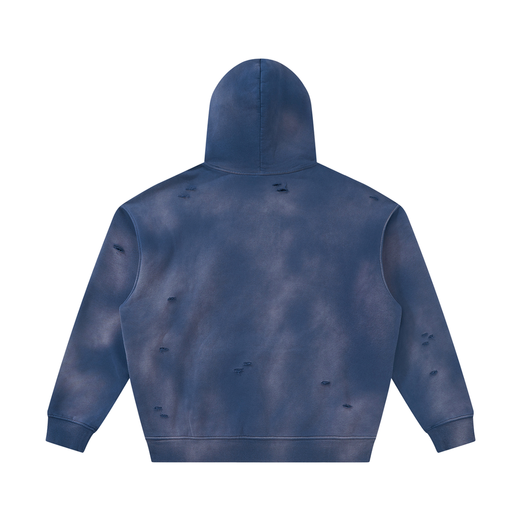 Luxe Sunfade Frayed Fleece Hoodie