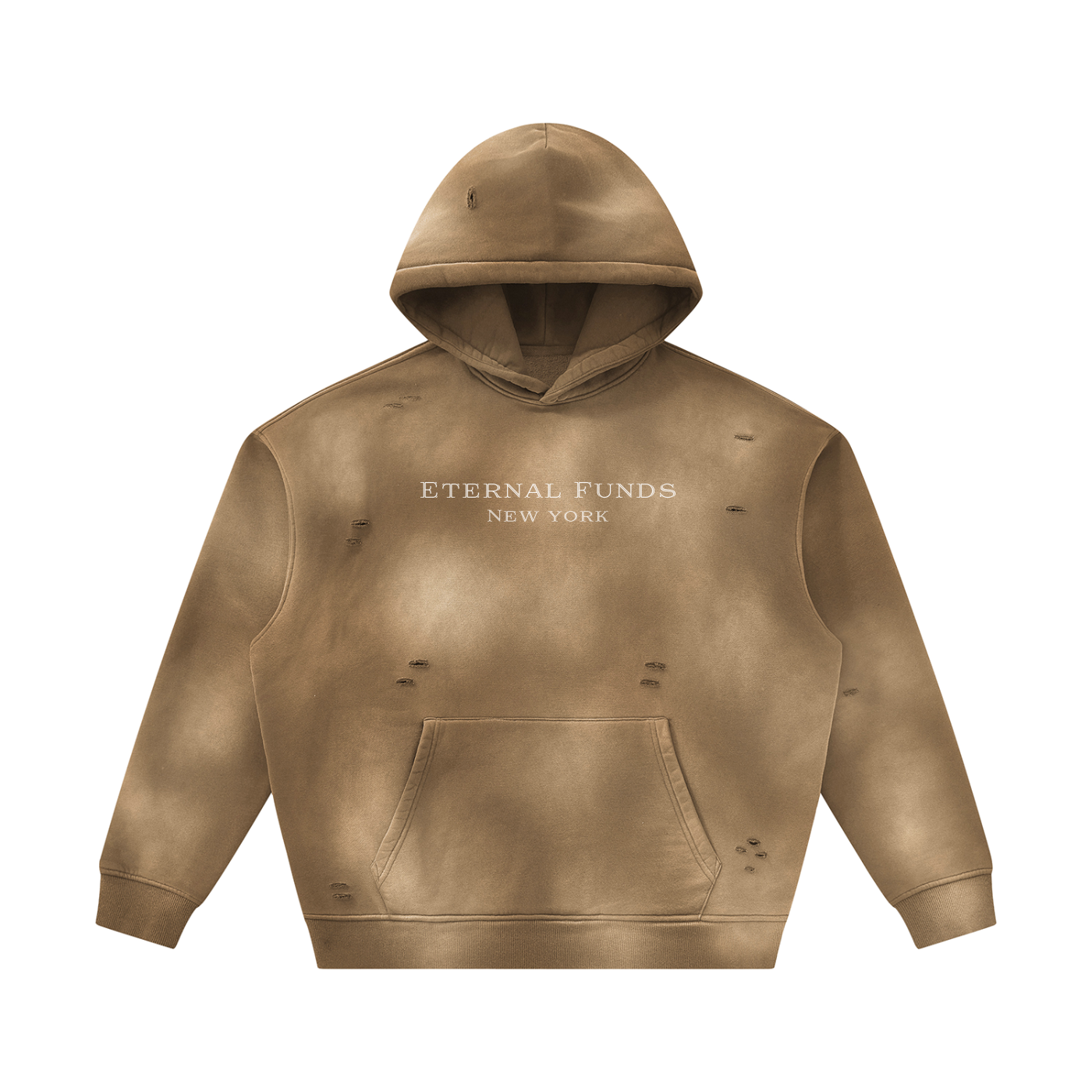 Luxe Sunfade Frayed Fleece Hoodie