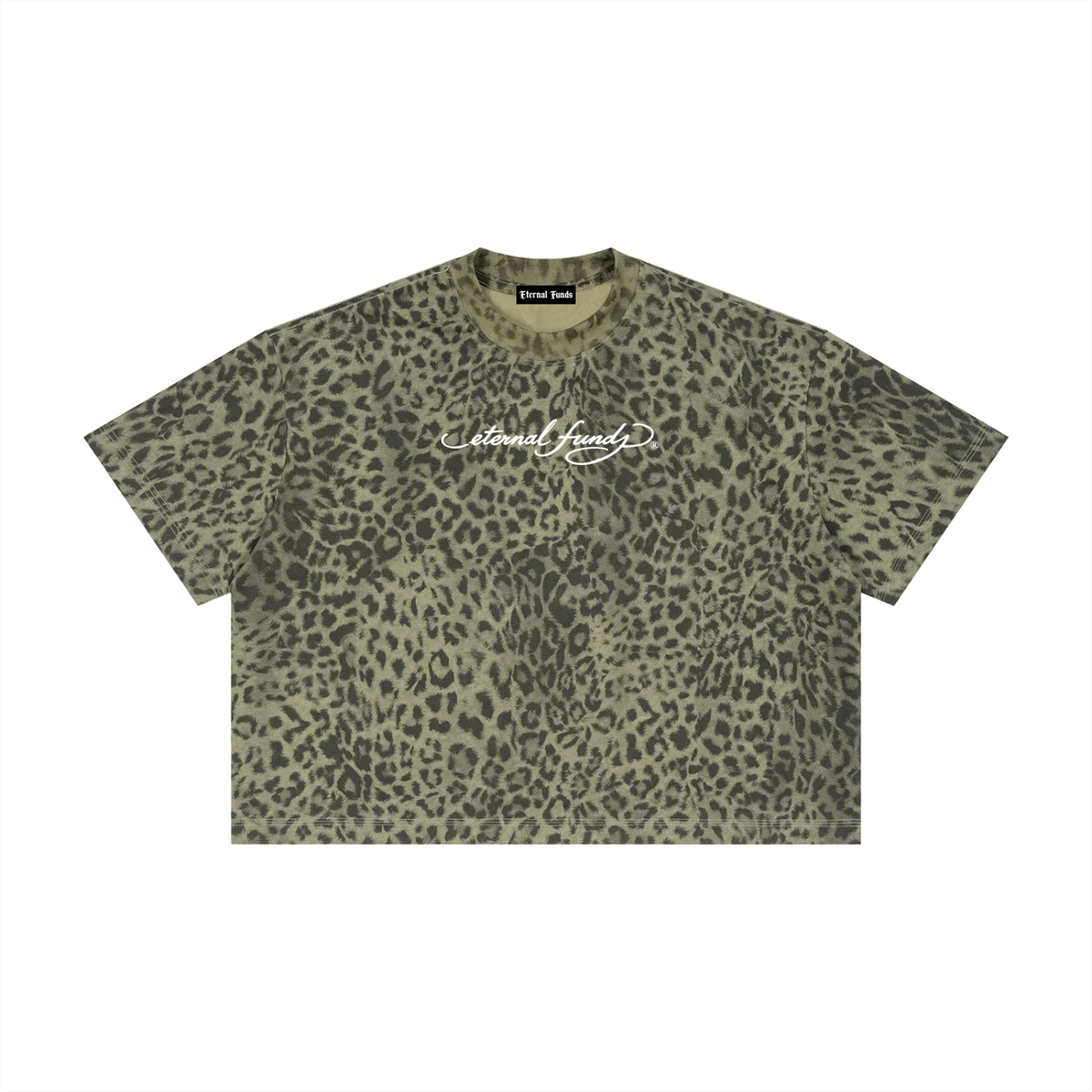 EF Hardy Leopard Print Boxy Tee