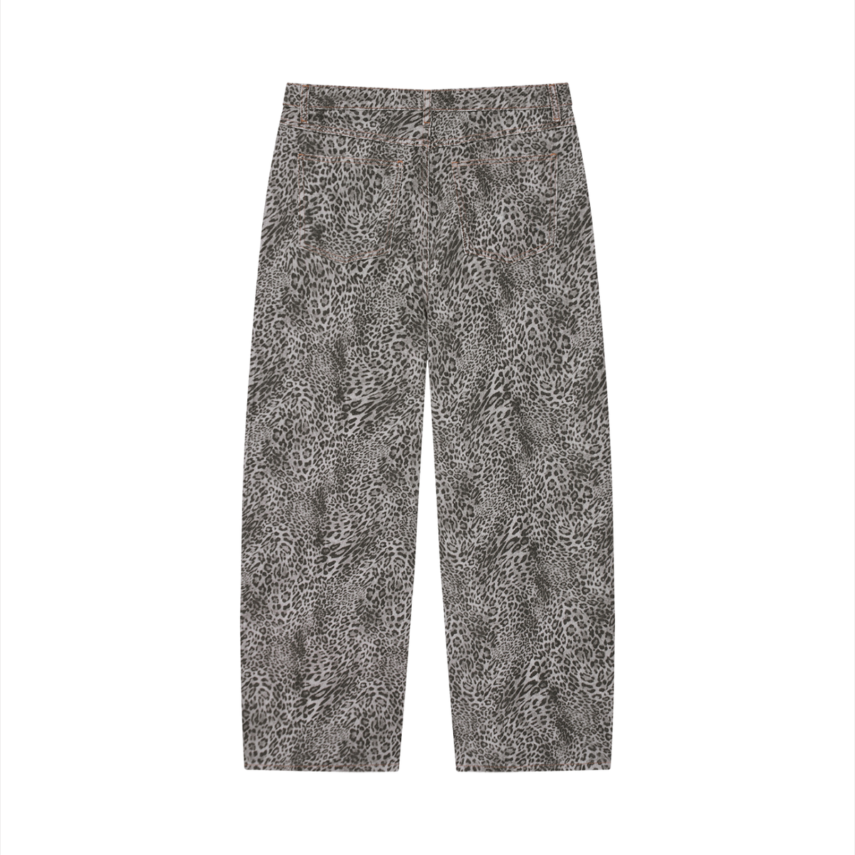 EF Hardy Vintage Wash Leopard Wide Leg Jeans