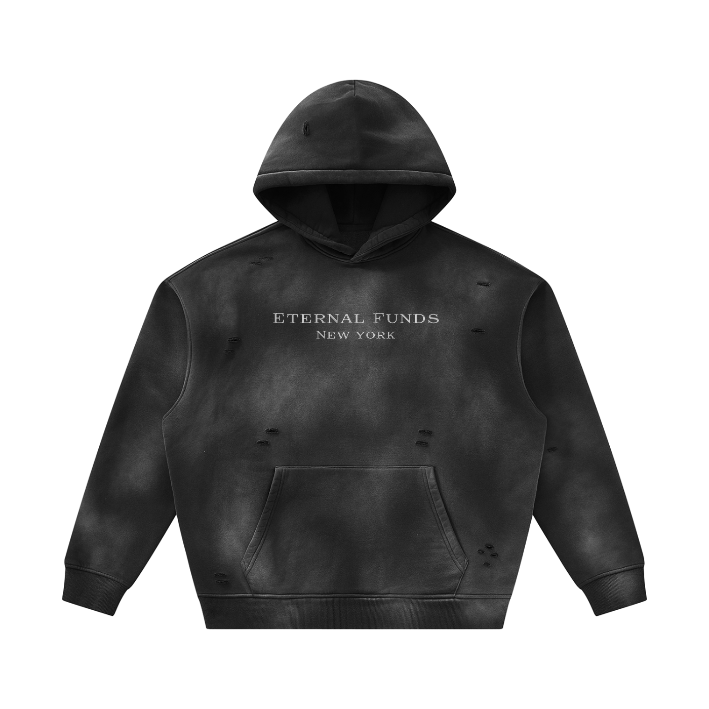 Luxe Sunfade Frayed Fleece Hoodie